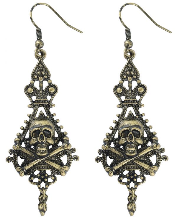 Boucle d'oreilles "tête de mort" Pirate