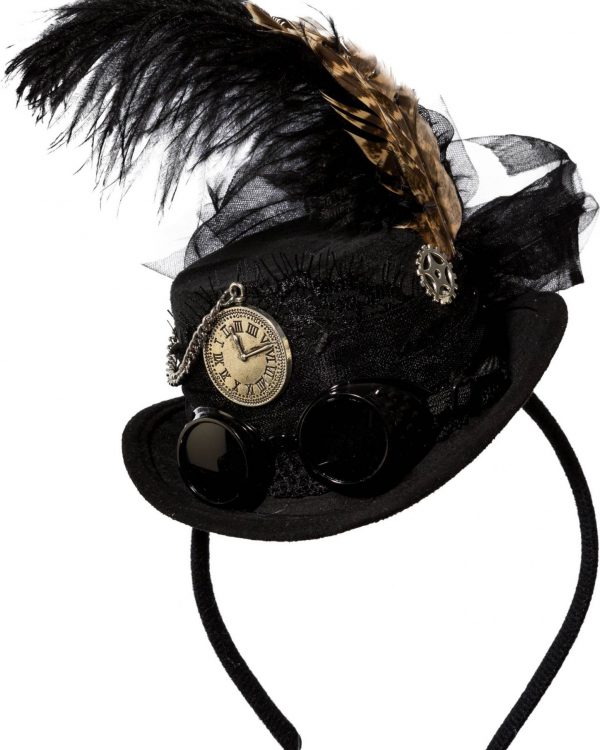 Mini chapeau Steampunk noir