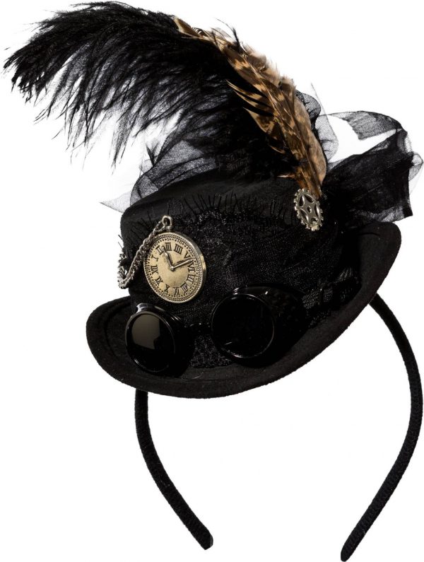 Mini chapeau Steampunk noir