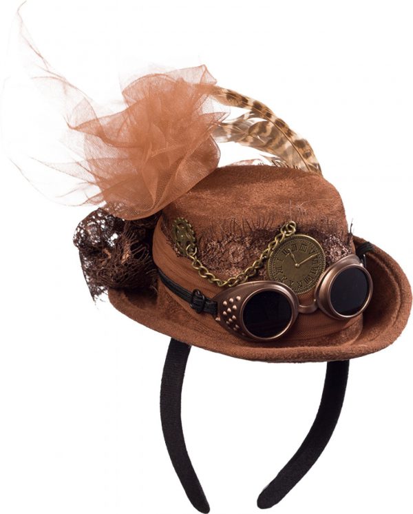 Mini chapeau Steampunk noir