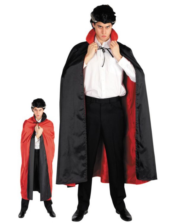 Cape reversible noir et rouge